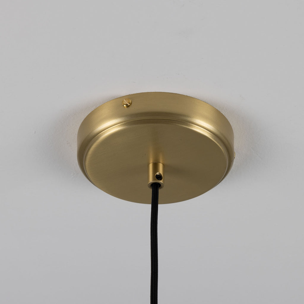 Kingii Ceramic Dome Bathroom Pendant Light 20cm, Matte White Striped IP44