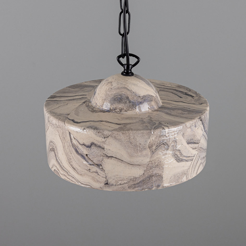 Seville Marbled Ceramic Mid-Century Modern Pendant Light