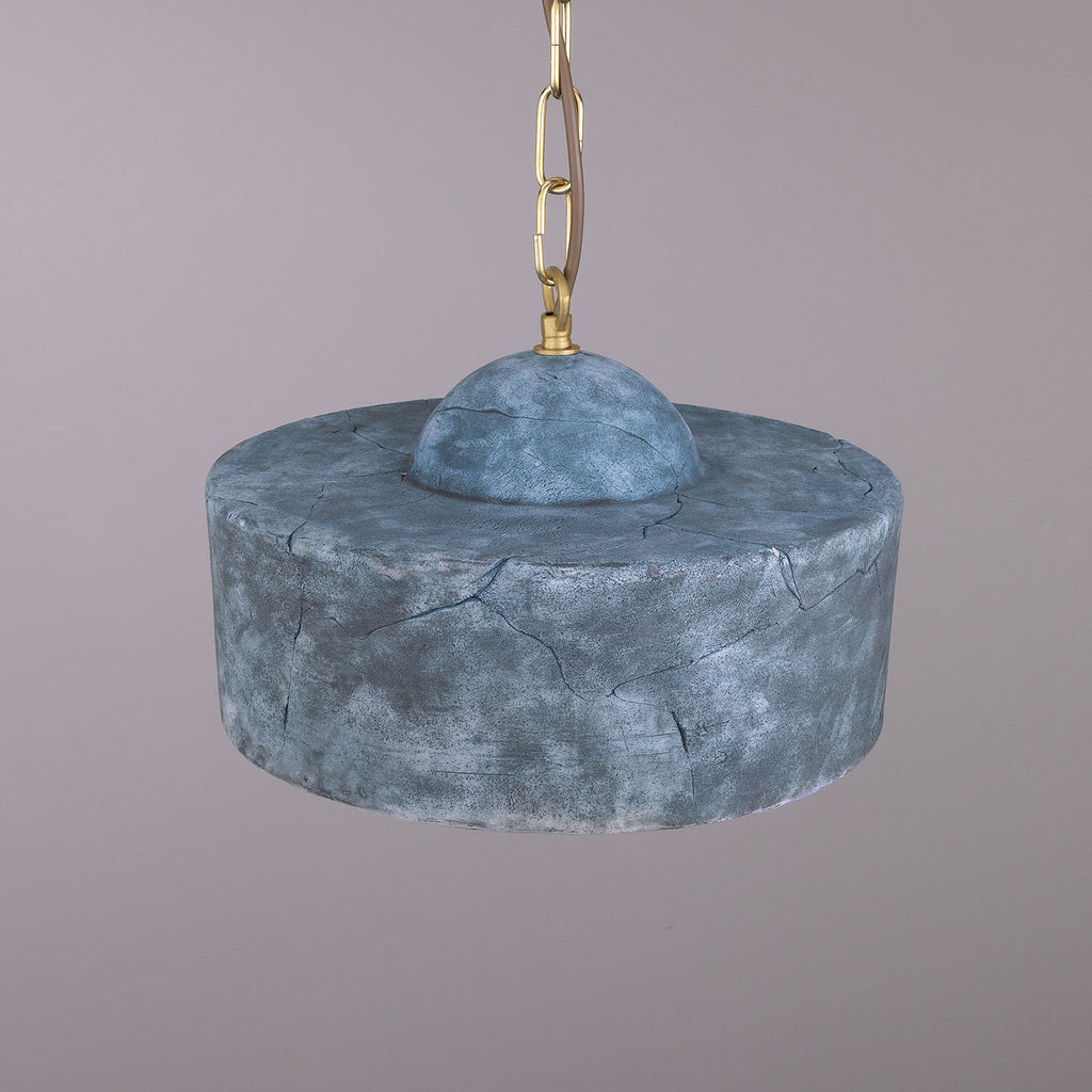 Seville Ceramic Mid-Century Modern Pendant Light, Blue Earth