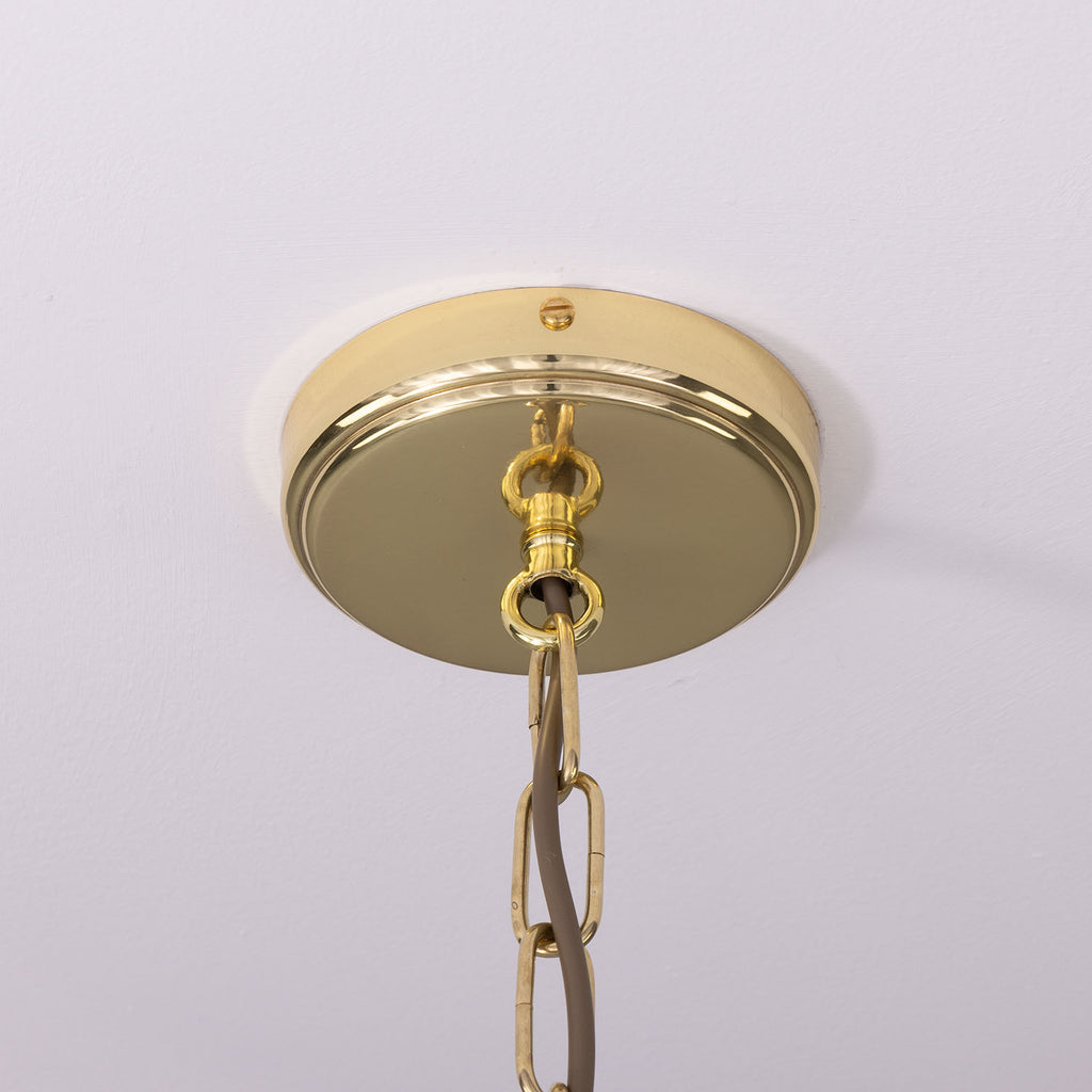 Seville Ceramic Mid-Century Modern Pendant Light, Matte White Striped