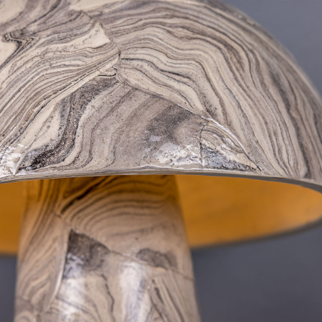 Amanita Large Marbled Ceramic Mushroom Table Lamp