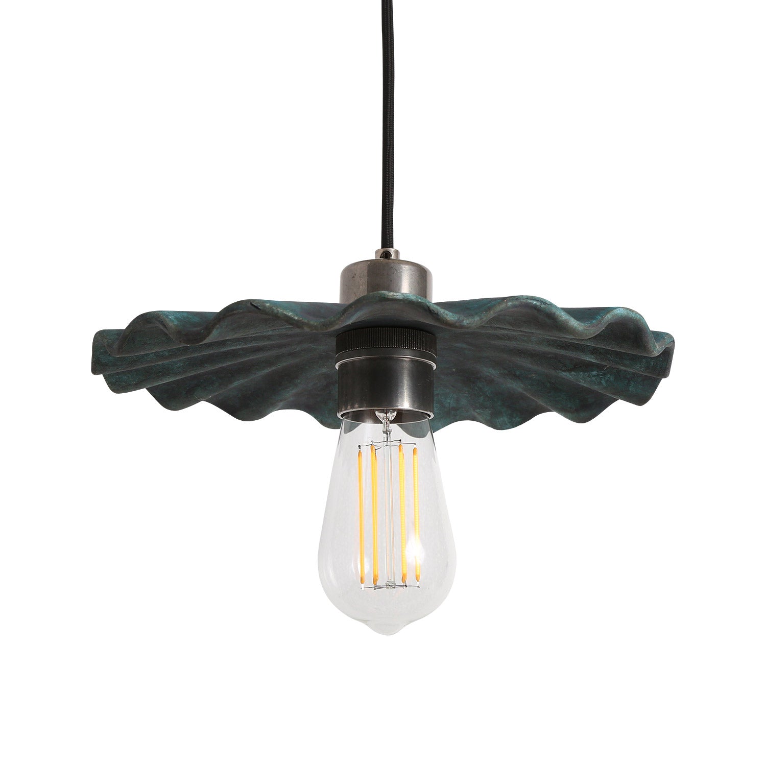 Kapok Organic Ceramic Pendant Light 27cm, Blue Earth | Mullan Ceramics